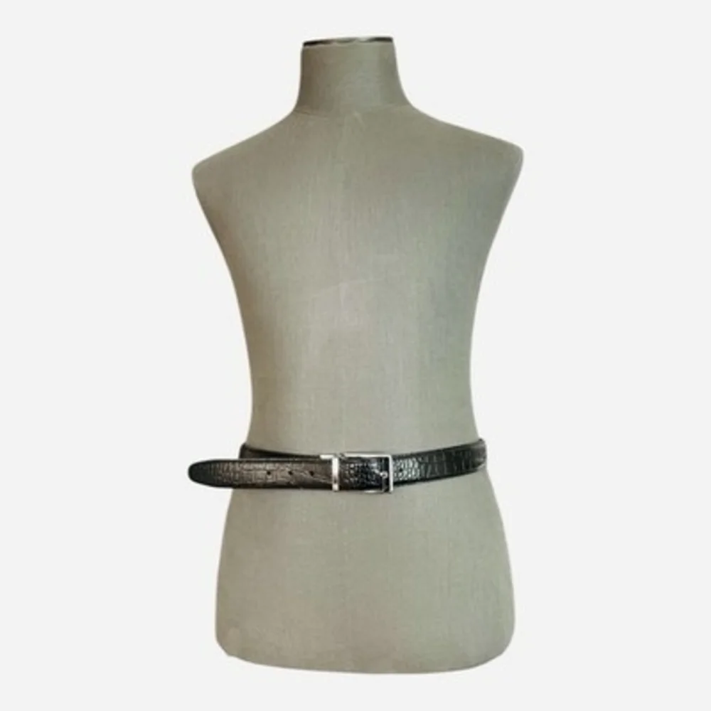 Ben Hogan Men’s Reversible Black Croc Bonded Leather Belt Size 40/100 VG